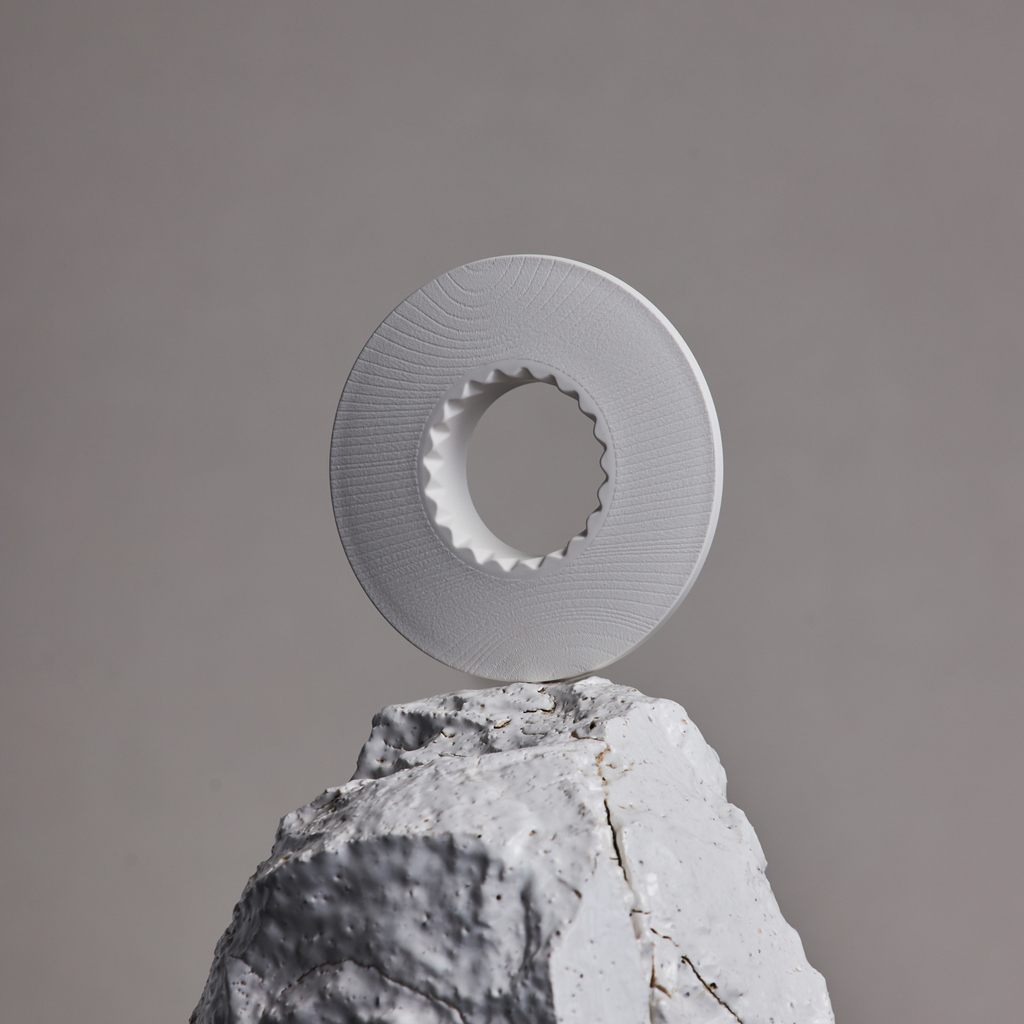 ORIGAMI - Coffee Dripper Holder - Grain Pattern - White