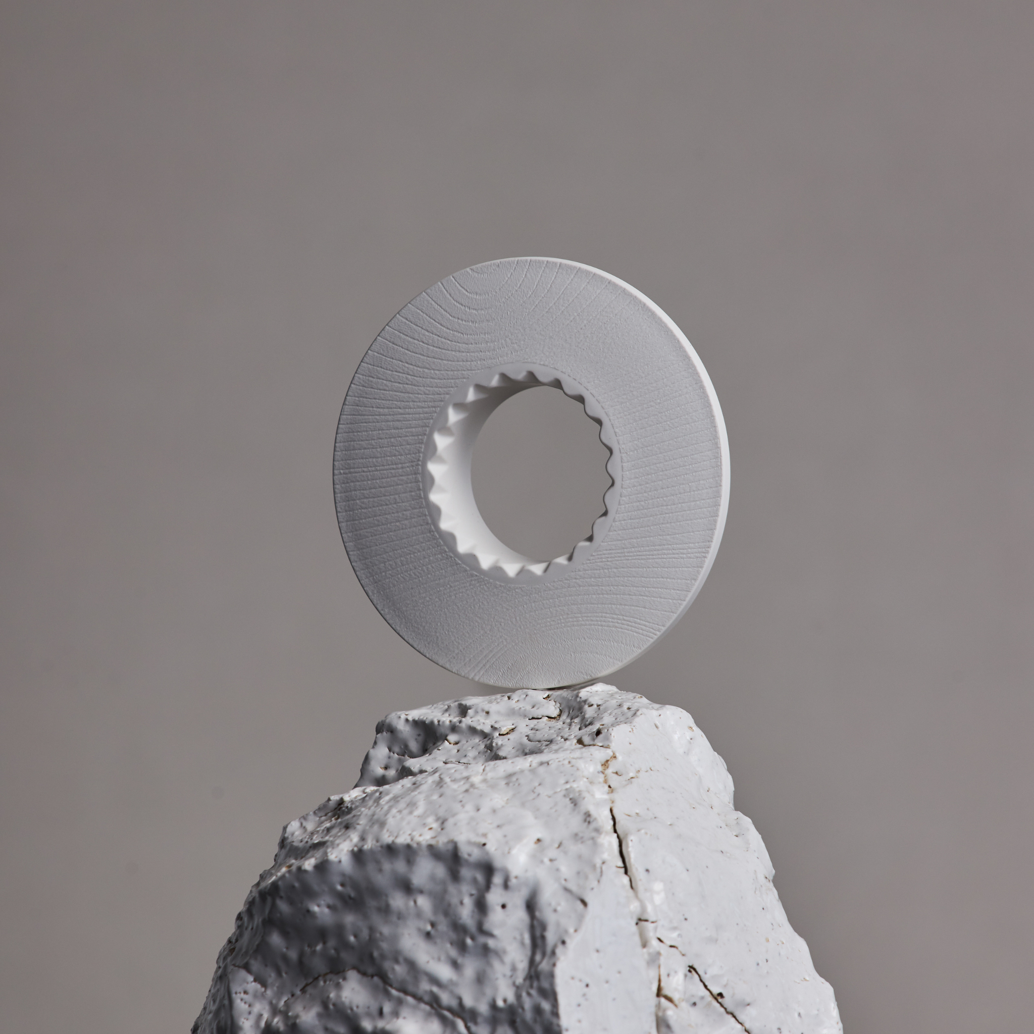 ORIGAMI - Coffee Dripper Holder - Grain Pattern - White