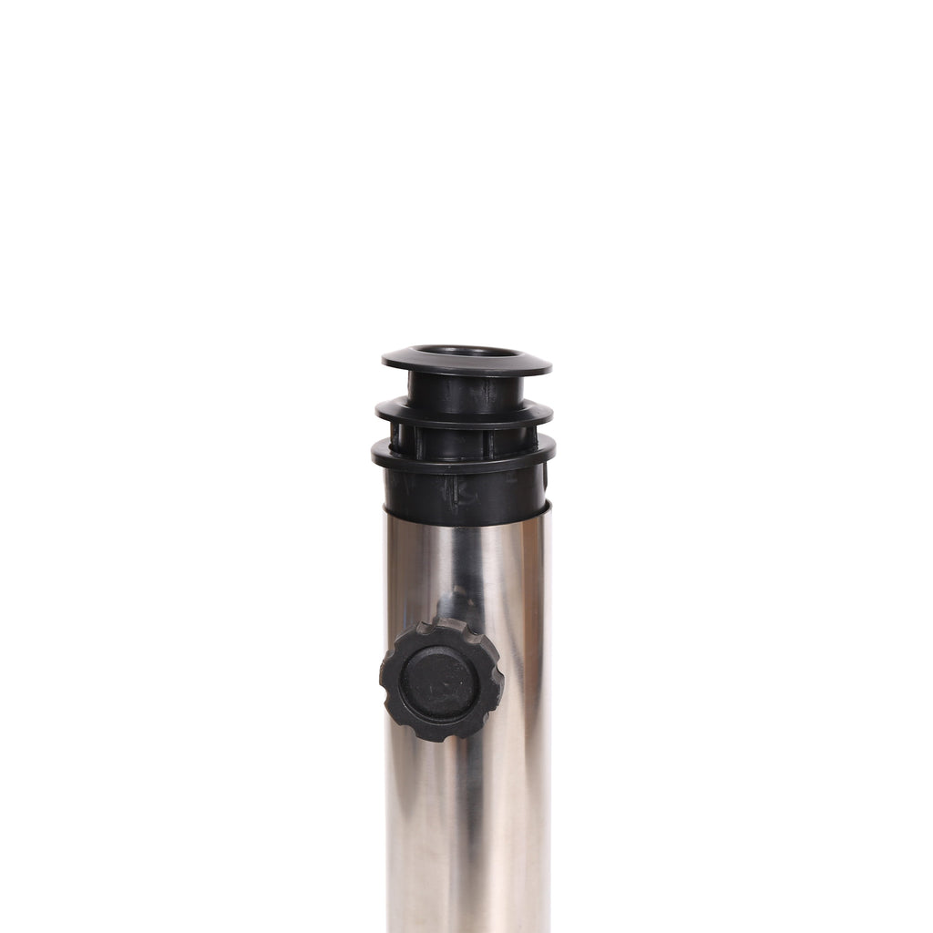 Patio Umbrella Base Square Granite Stainless Steel Gray 55 LB 15.75 In