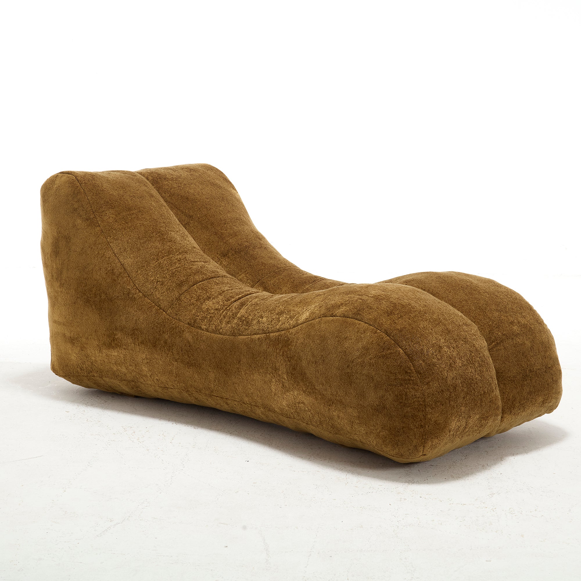 Bean Bag Sofa Chair Polyester Brown Foam Adult 59x30x23.6 In