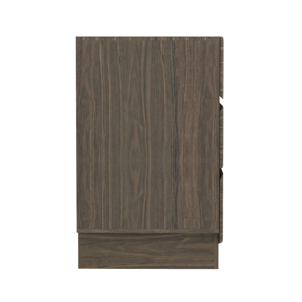 Dresser Minimalist 6-Drawer Walnut MDF Handleless Wood Grain 72x20 In