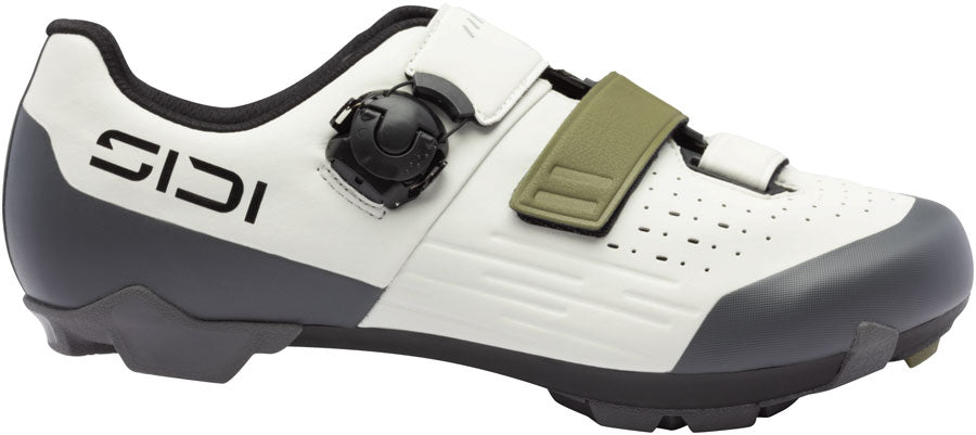 SIDI Silvis XC Clipless Shoes - Mens Ice White/Olive Green 41