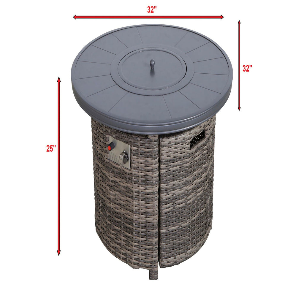 Outdoor Fire Pit Table With Lid