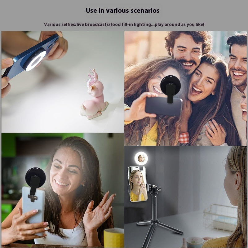W36 Mobile Phone Fill-in Light Live Broadcast Mini Makeup Mirror Light