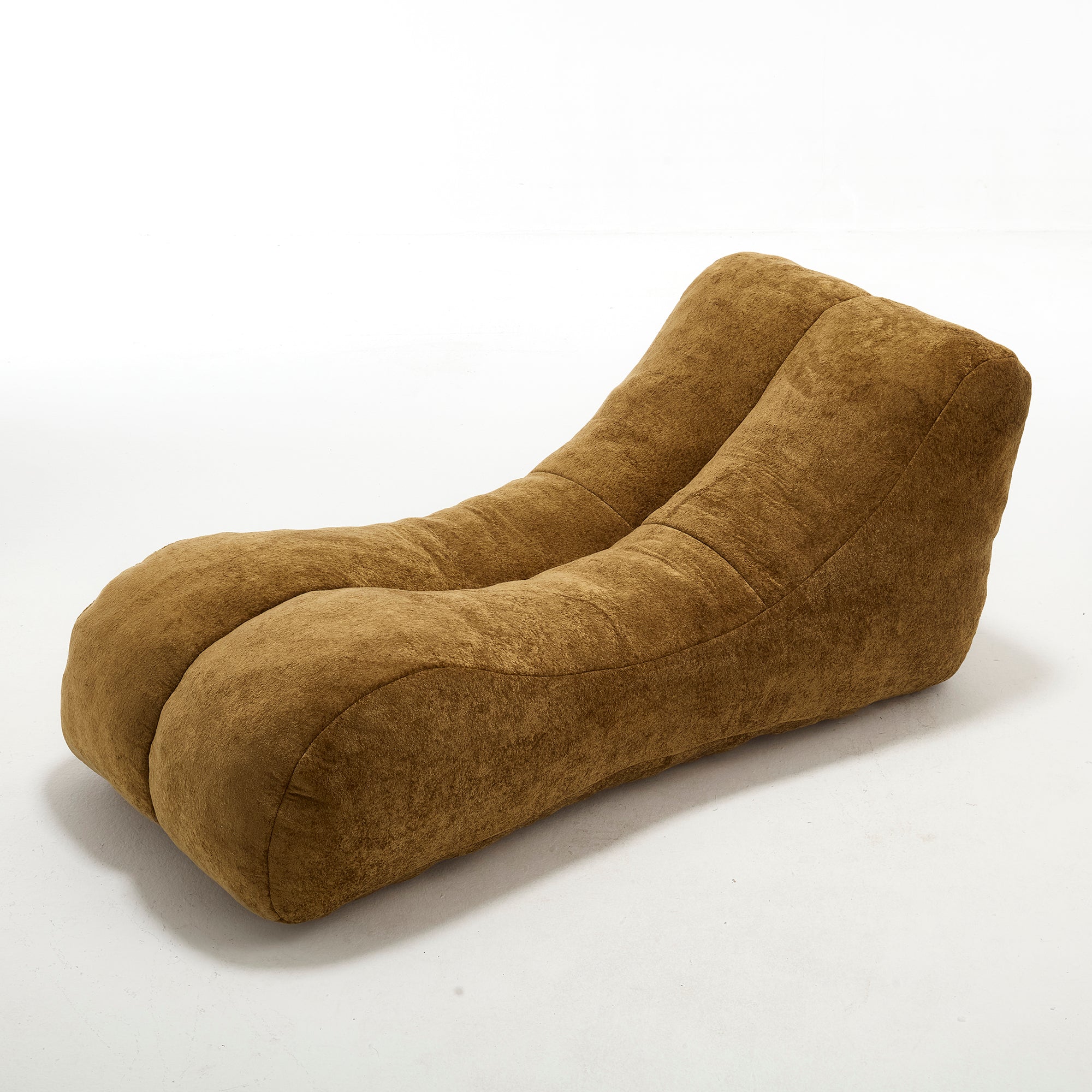 Bean Bag Sofa Chair Polyester Brown Foam Adult 59x30x23.6 In