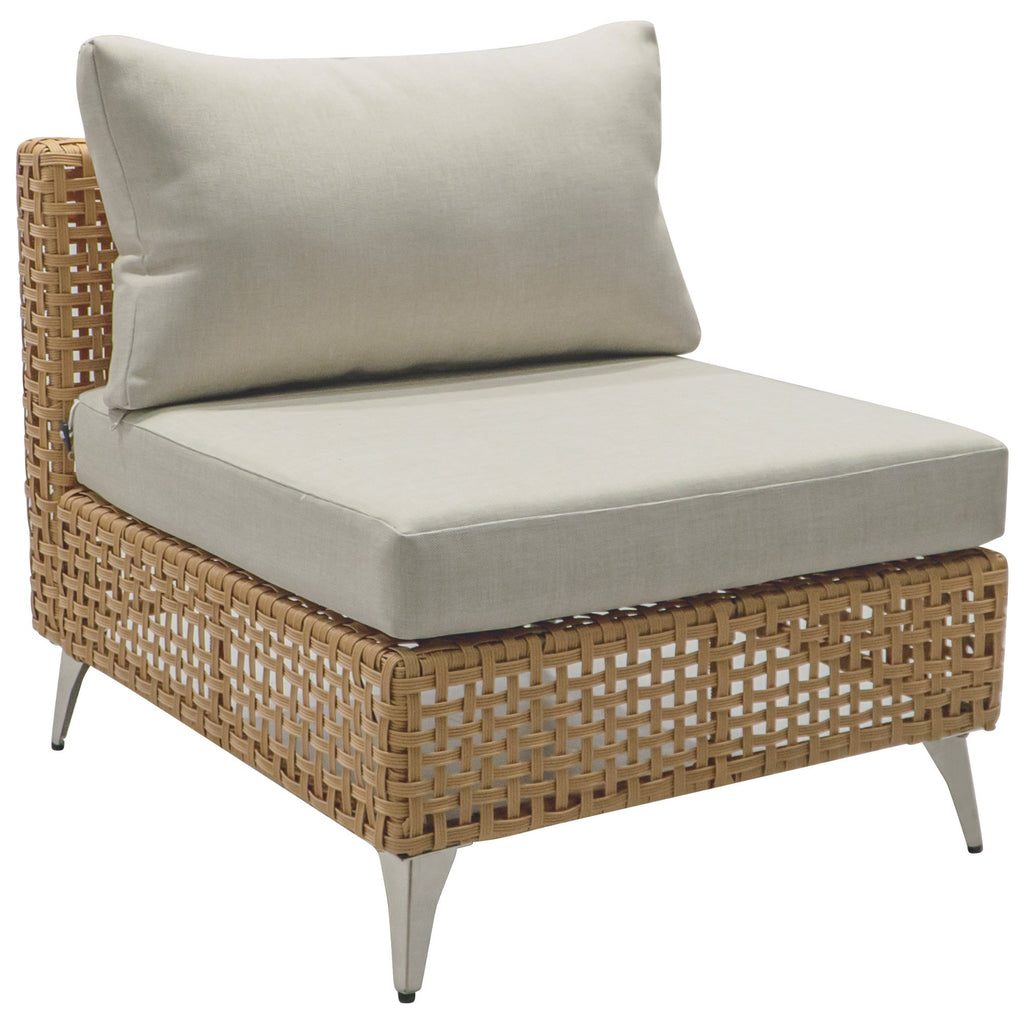 Outdoor Patio Set with Fire Pit Table Rattan Metal Beige 8 Piece