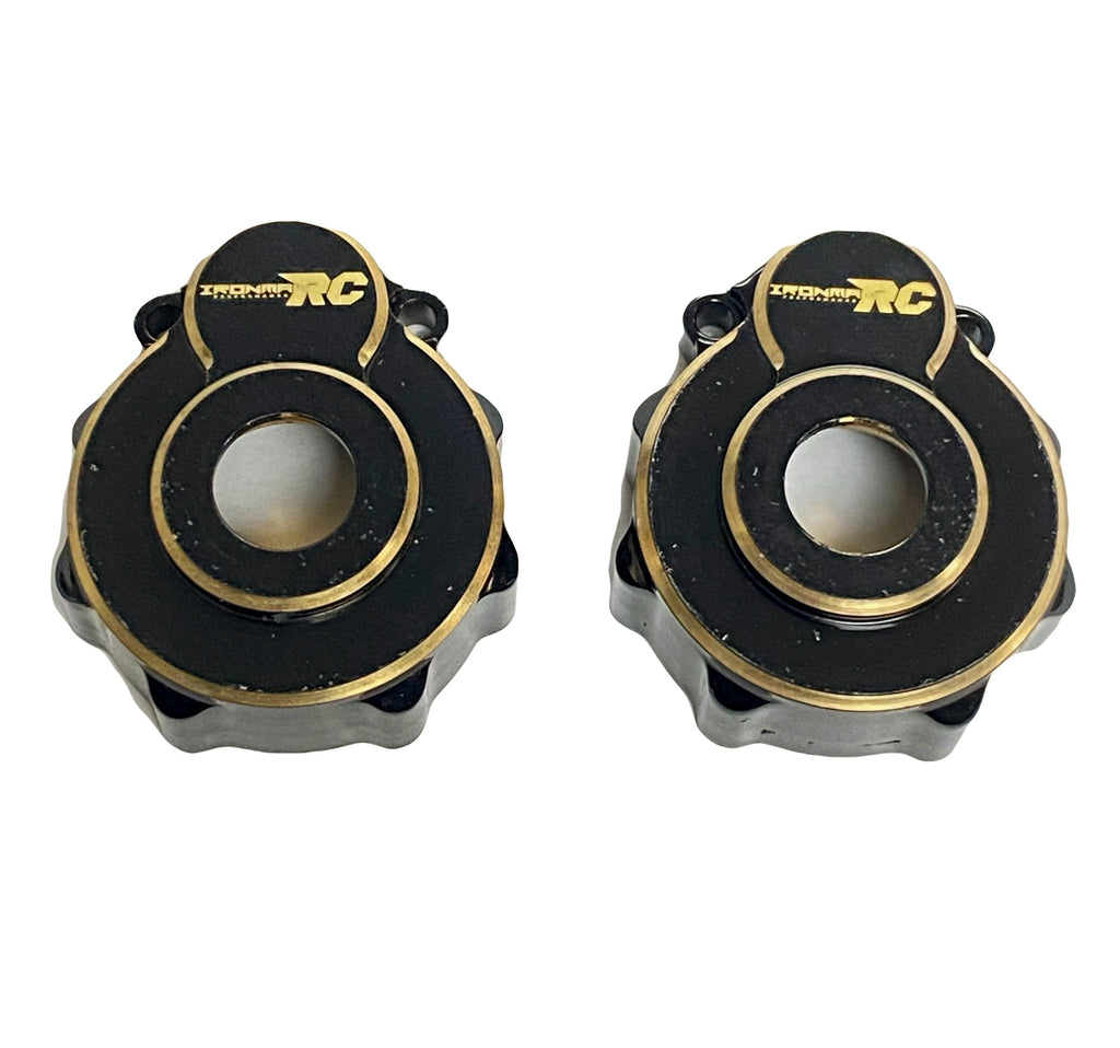 IRonManRc TRX -4 BRASS OUTER FRONT/ REAR PORTAL HOUSING BLACK