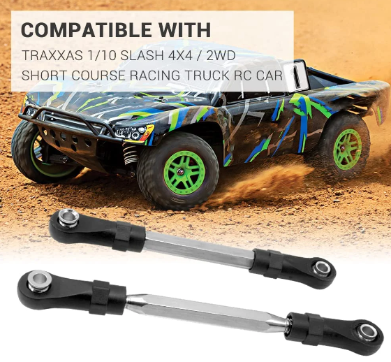 IRonManRc SLASH 4wd/2wd Aluminum Adjustable Turnbuckles/Camber Link Set (Black)