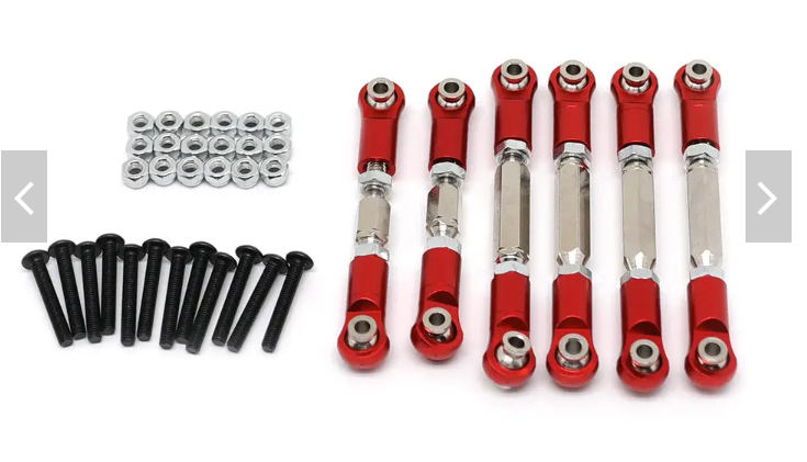 IRonManRc ARRMA 3S Senton Big Rock Typhon Granite RED Tie Rods