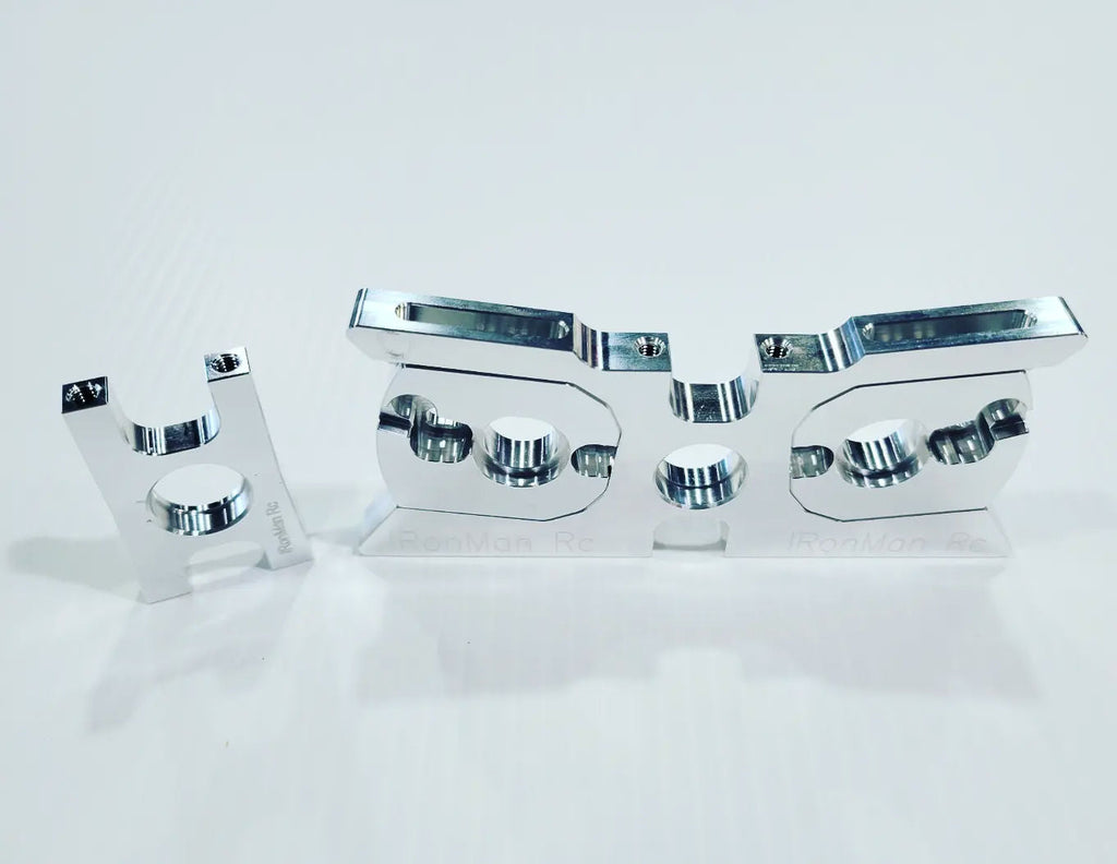 IRonManRc HOBAO VTE2 / /GTB /  GT / VT DUAL MOTOR MOUNT25mm & 30mm POLISHED CROME