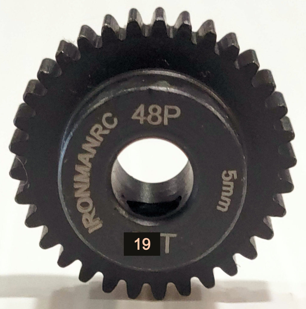 IRonManRc 19t Hardened Steel 48P 5mm & 3mm Pinion Gear