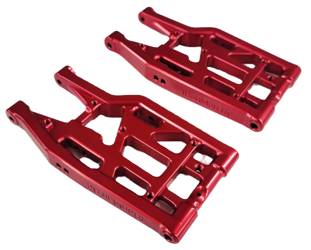 IRonManRc Hobao Vte2 REAR Aluminum Lower A-Arms * CANDY RED *