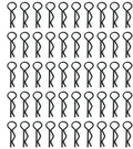 IRonManRc 1/10 SCALE STEEL BODYS PINS (50) PACK Black
