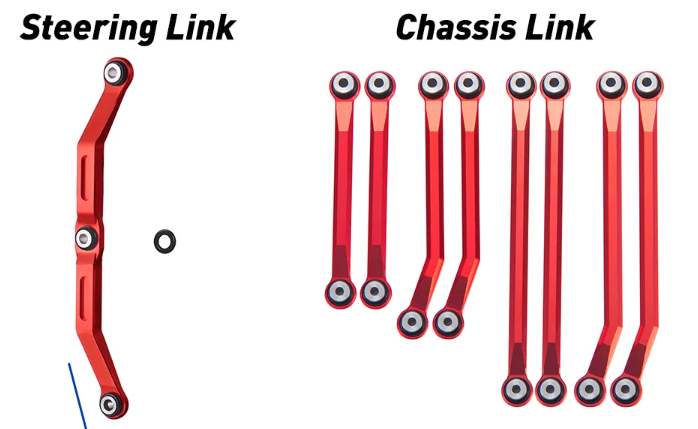 IRonManRc TRX4M Aluminum High Clearance Chasis Links Set