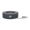 Modern Lightweight Concrete Circular Fire Pit 50000 BTU, Dark Gray