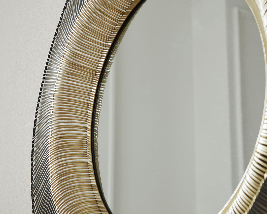 Dallmen - Accent Mirror - Black / Gold Finish