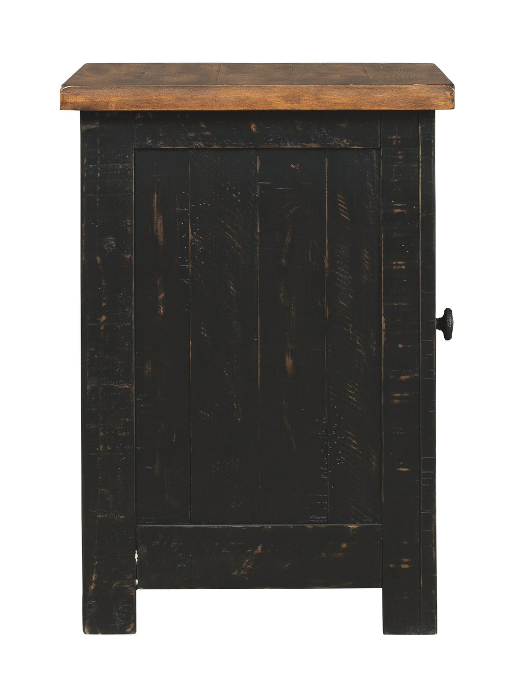 Valebeck - Chair Side End Table - Black / Brown