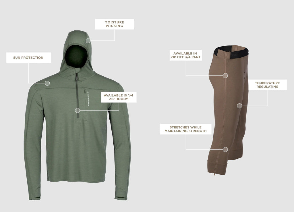 Eberlestock Lochsa Merino Zip Hoody | w/ Quick Dry & Moisture Wicking
