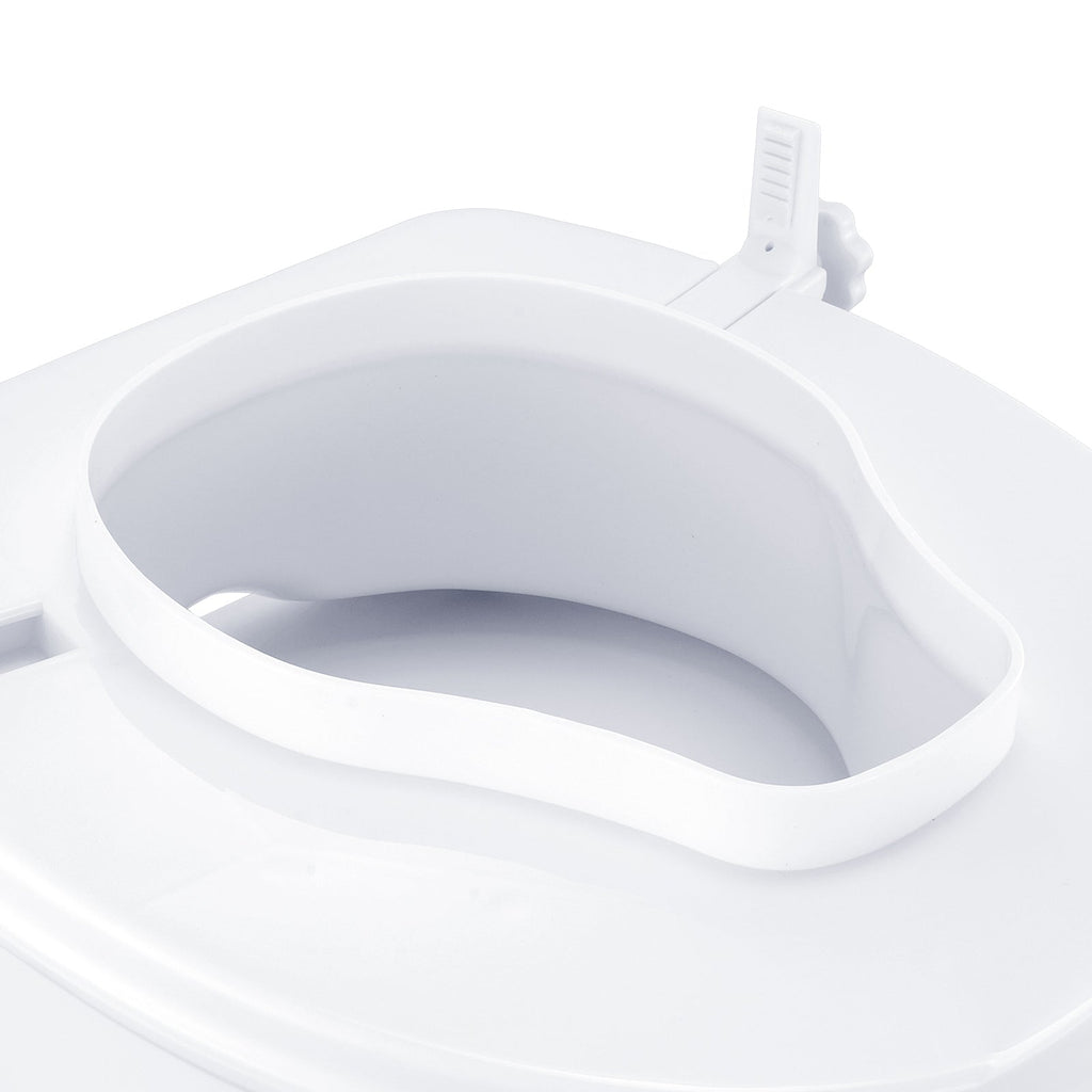 Raised Toilet Seat 4 In Height Polypropylene Universal Screw Lock 300 LB