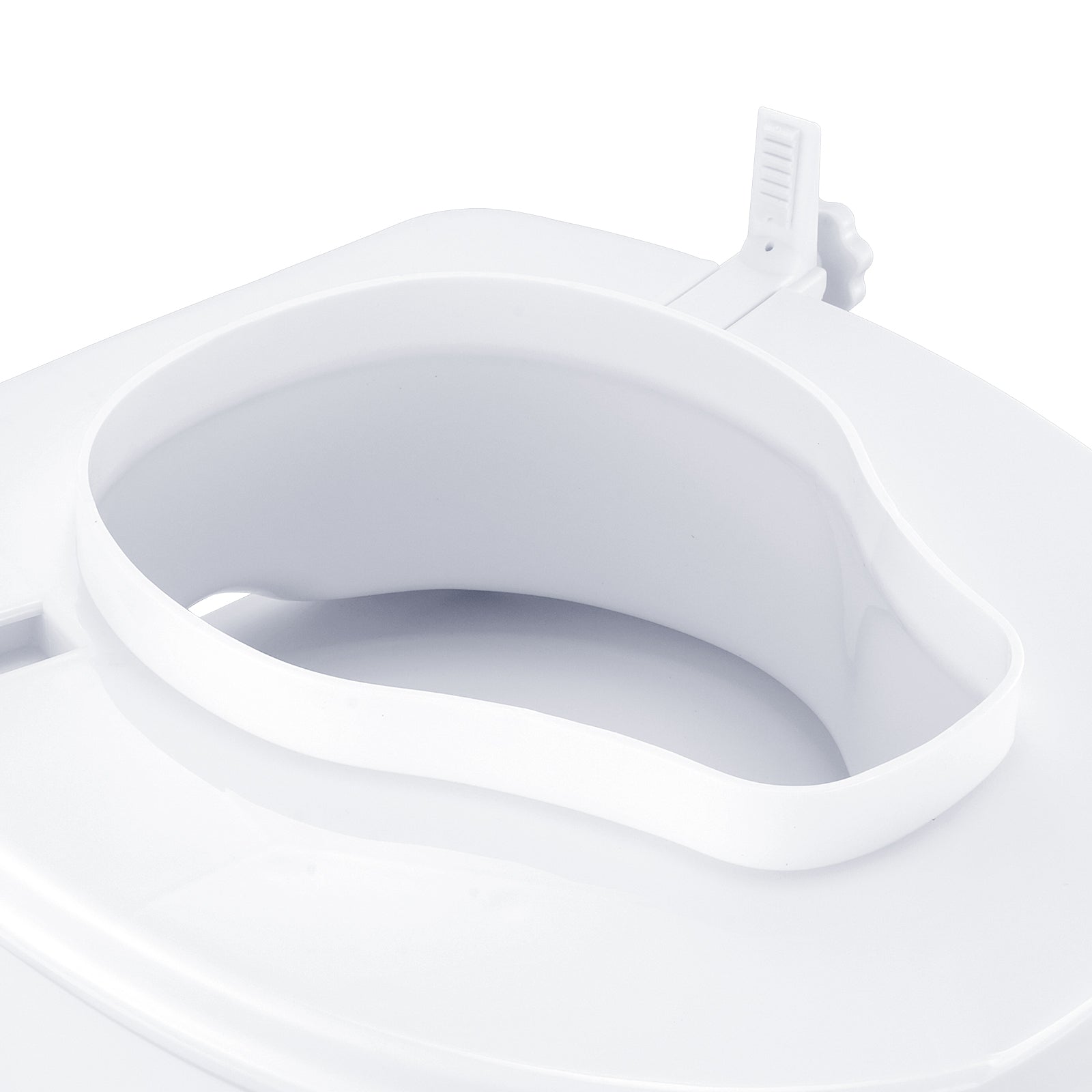 Raised Toilet Seat 4 In Height Polypropylene Universal Screw Lock 300 LB