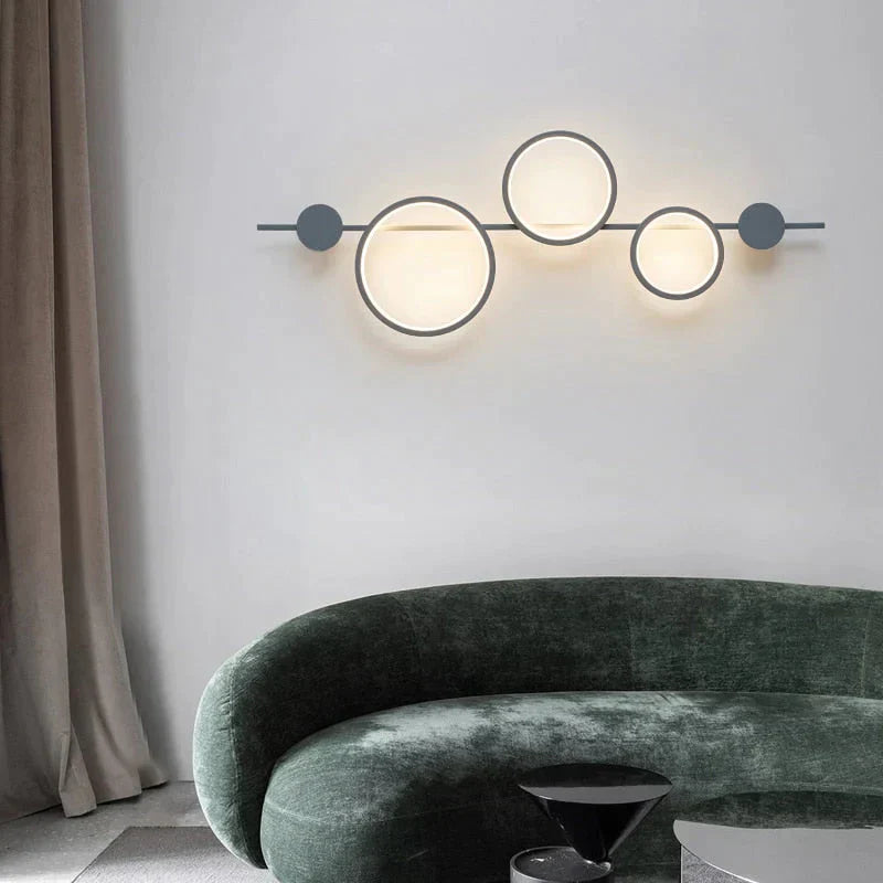 Modern black linear long led wall light living room sconce
