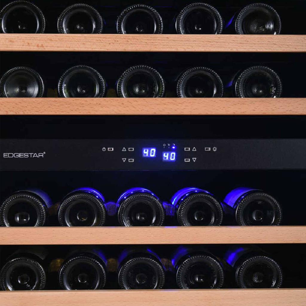 Edgestar Premium 24-Inch 101 Bottle Capacity Built-In Dual Zone Wine Cooler (SAK92835)