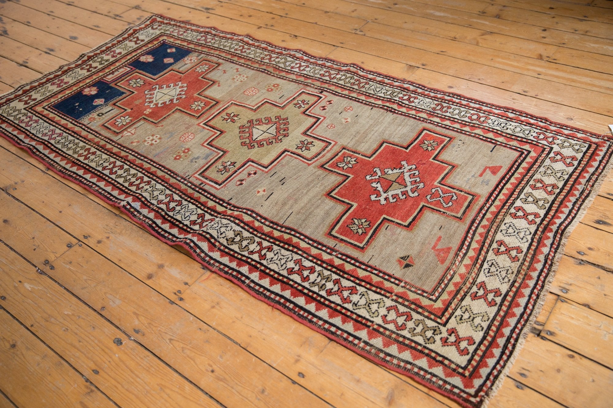 3.5x7.5 Vintage Caucasian Rug Runner