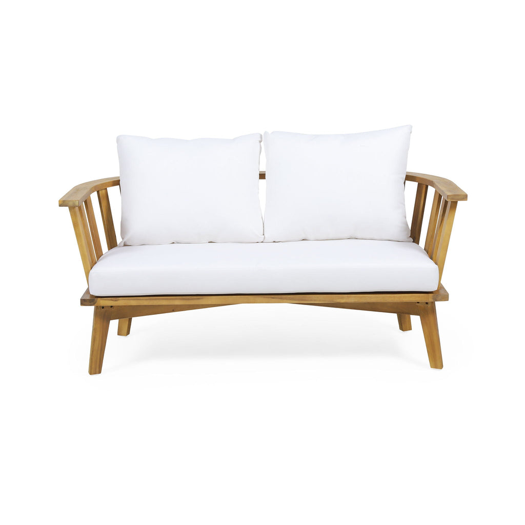 Patio Furniture Set, Outdoor Acacia Wood Patio Club Chair With Table