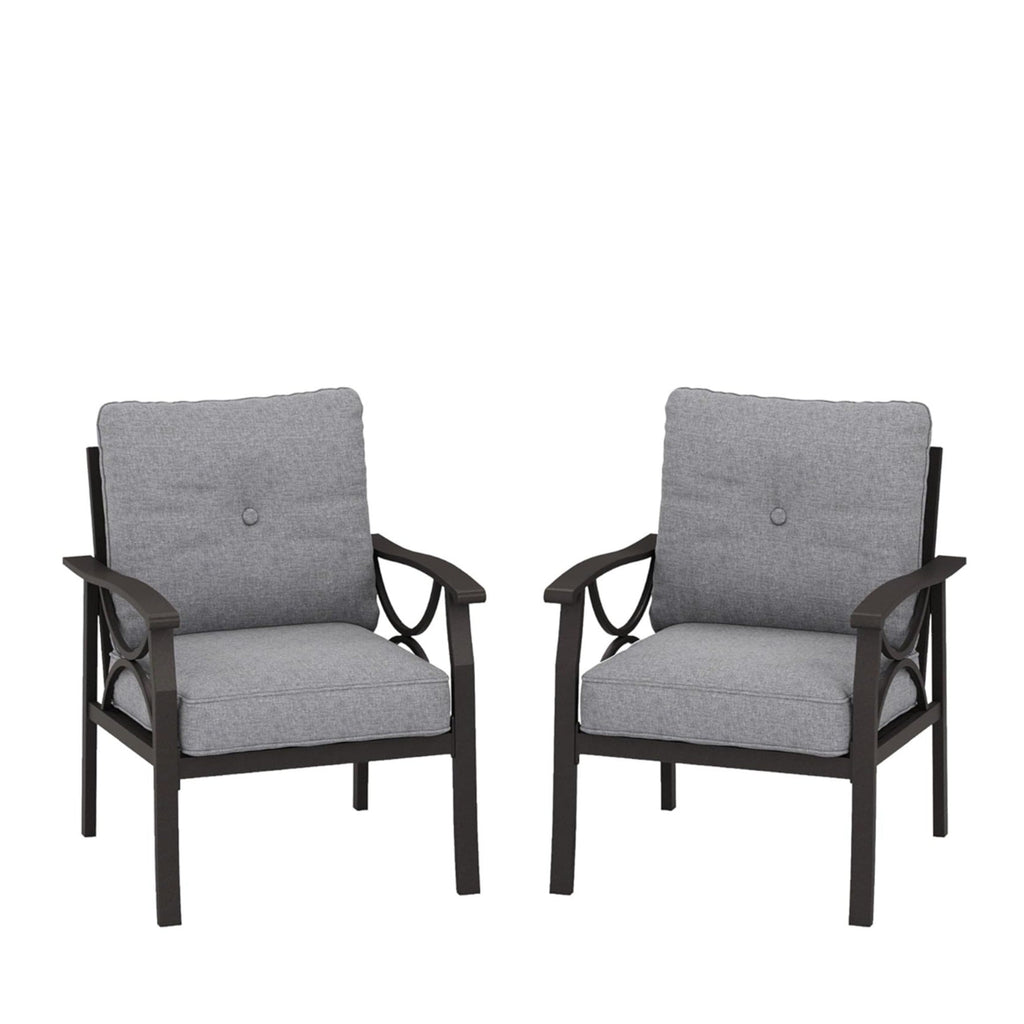 Outdoor Patio Set Steel 8 Piece Seats 9 Khaki Gray