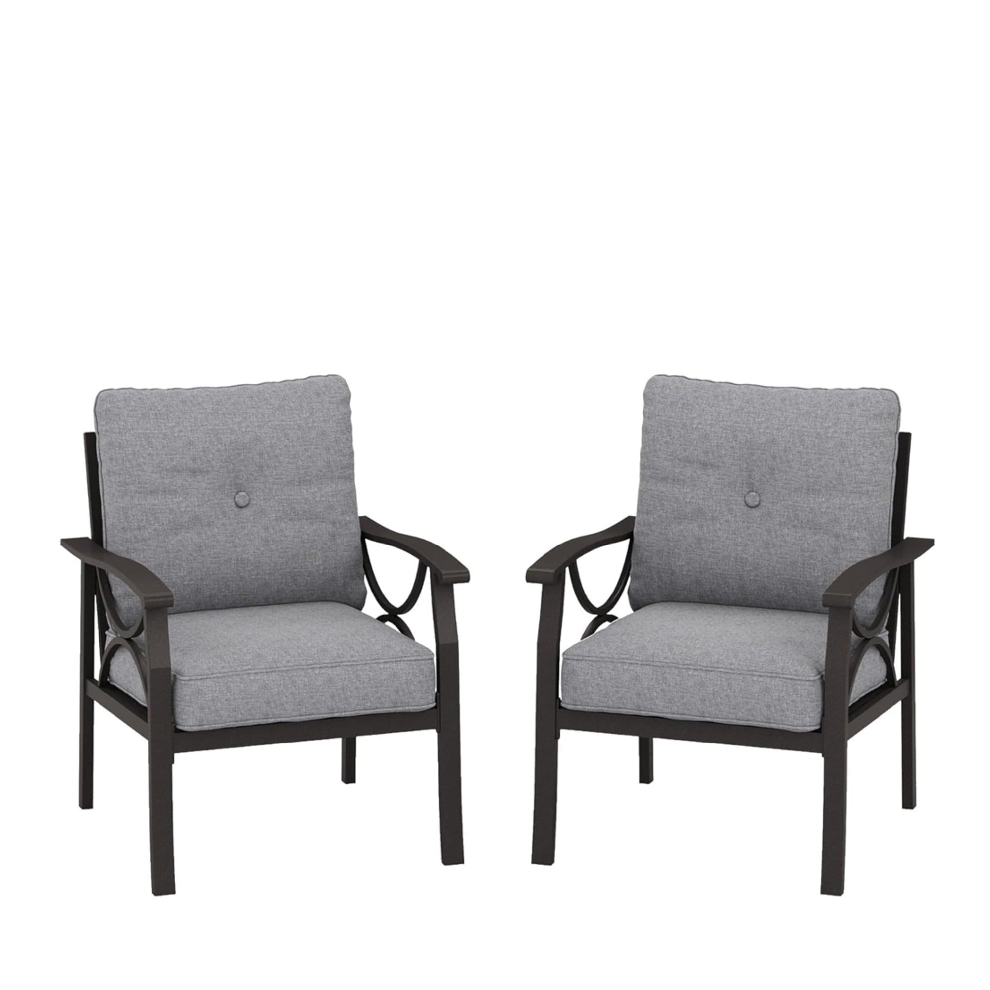 Outdoor Patio Set Steel 8 Piece Seats 9 Khaki Gray
