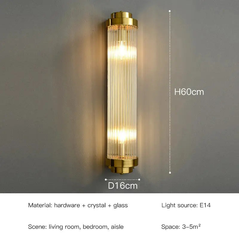 DecorBites™ Crystal LED Wall Lamps: Elegant Gold Wall Sconce Lights for Luxury Home Decor