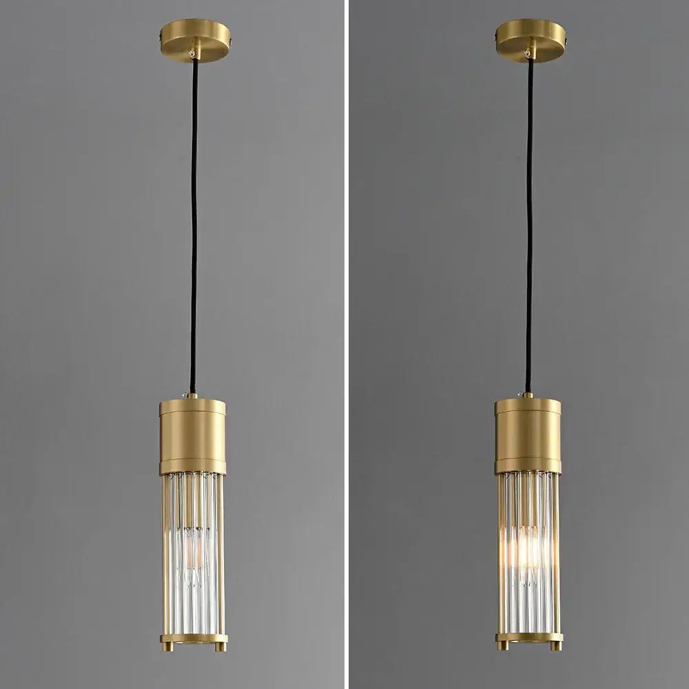 Elegant gold glass shade pendant lights kitchen & dining room