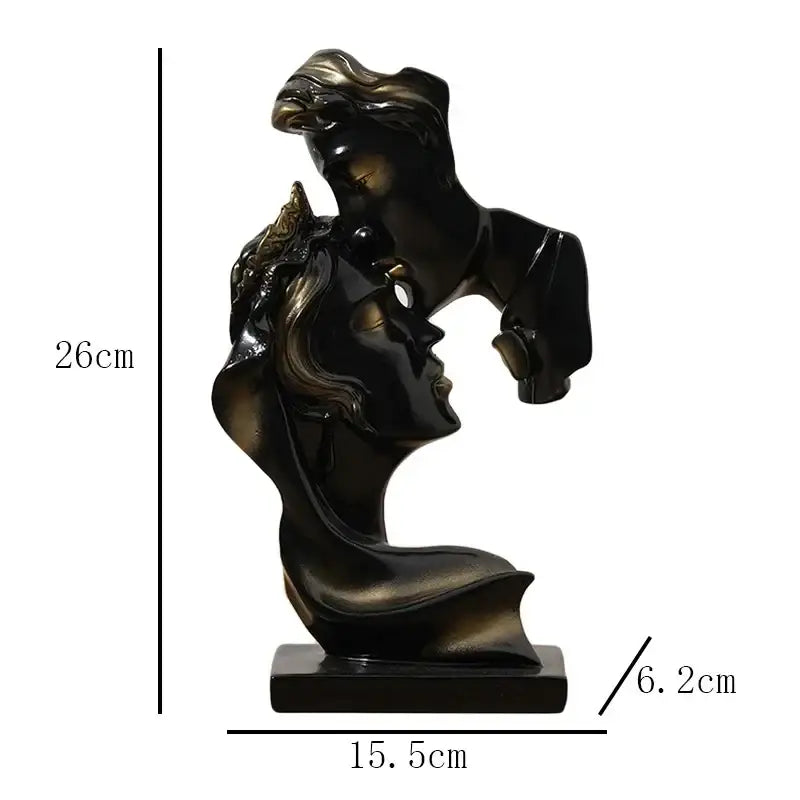 DecorBites™ 26cm Resin Kissing Couple Figurines - Valentine's Day Decor & Gift