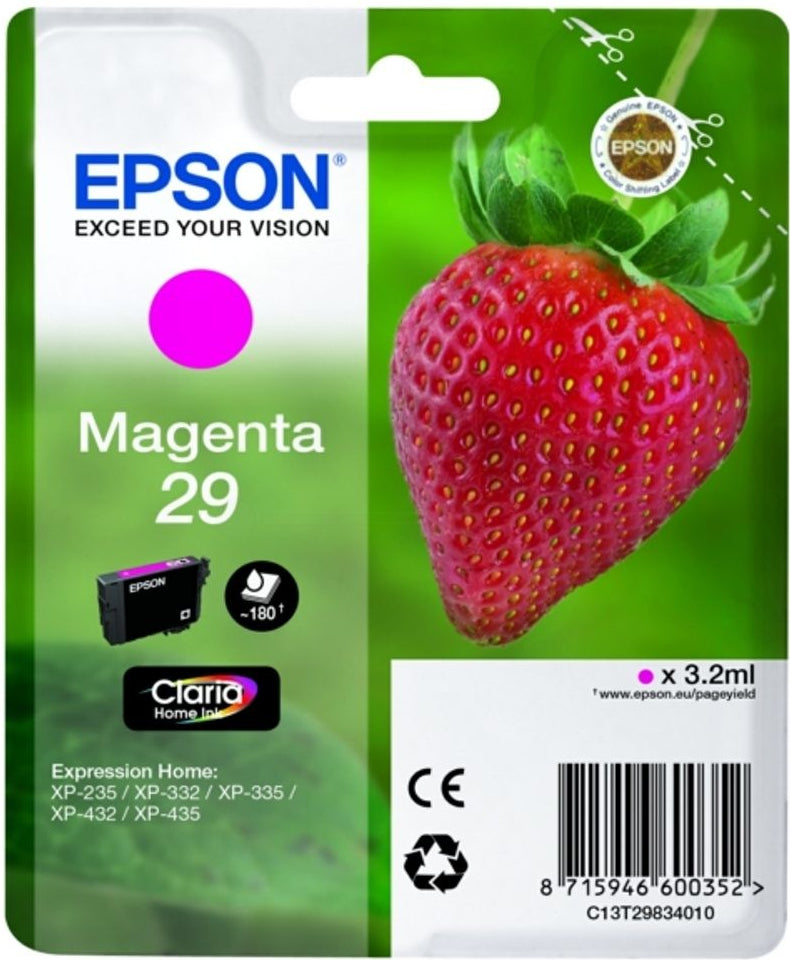 New, Pre-Owned - Epson 29 Magenta Ink Cartridge, C13T298340
