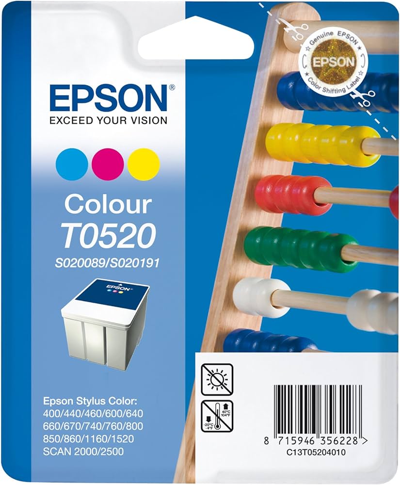 New, Pre-Owned - Epson T052 Stylus Colour Ink Cartridge, S020089/S020191
