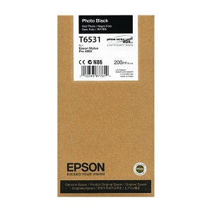 New, Pre-Owned - Epson T653 Photo Black Ink Cartridge, T653100