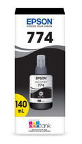 New, Pre-Owned - Epson 774 Black Ink Bottle, T774120-S