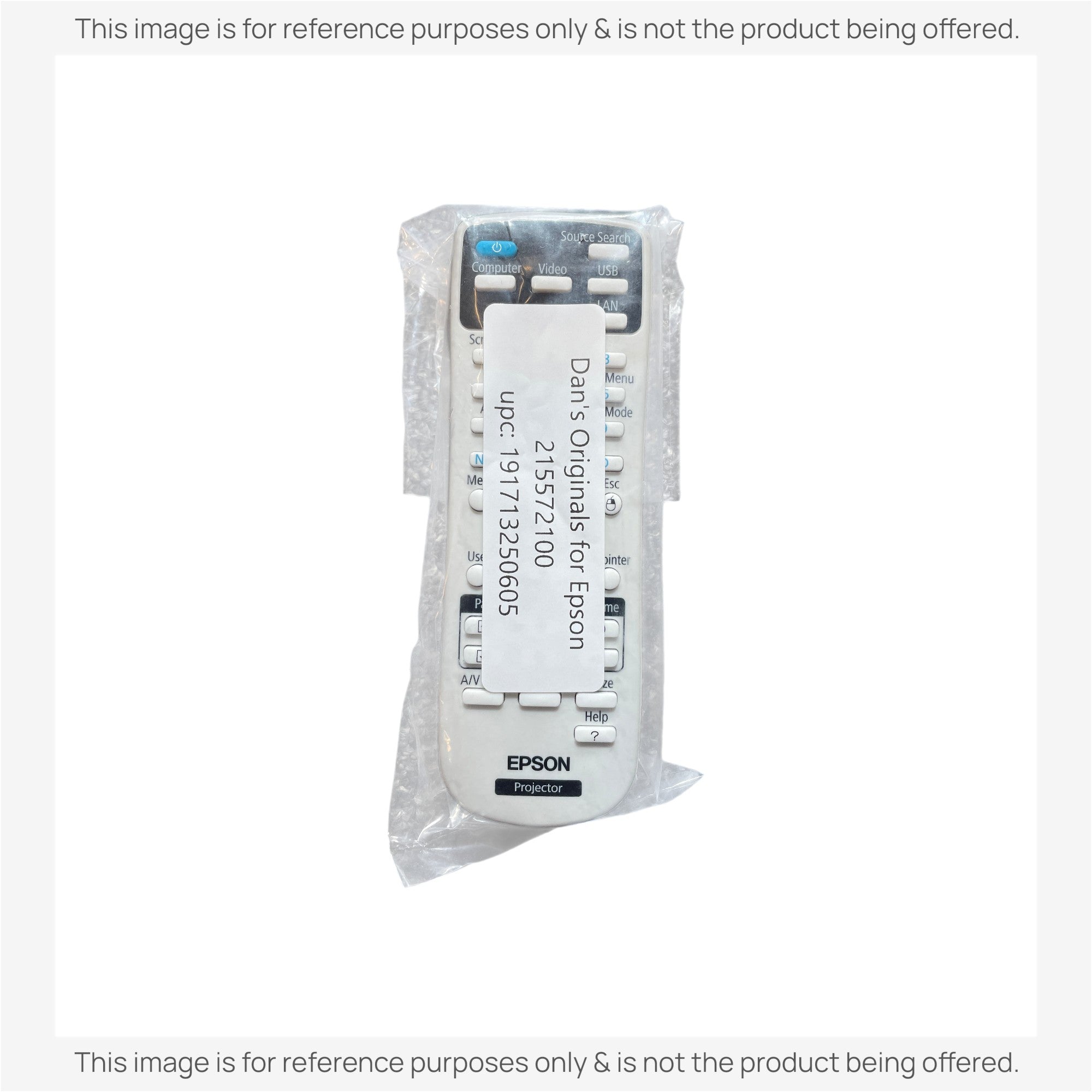 Substitute for Epson 2155721 Projector Remote Control - 215572100 [RR3720]