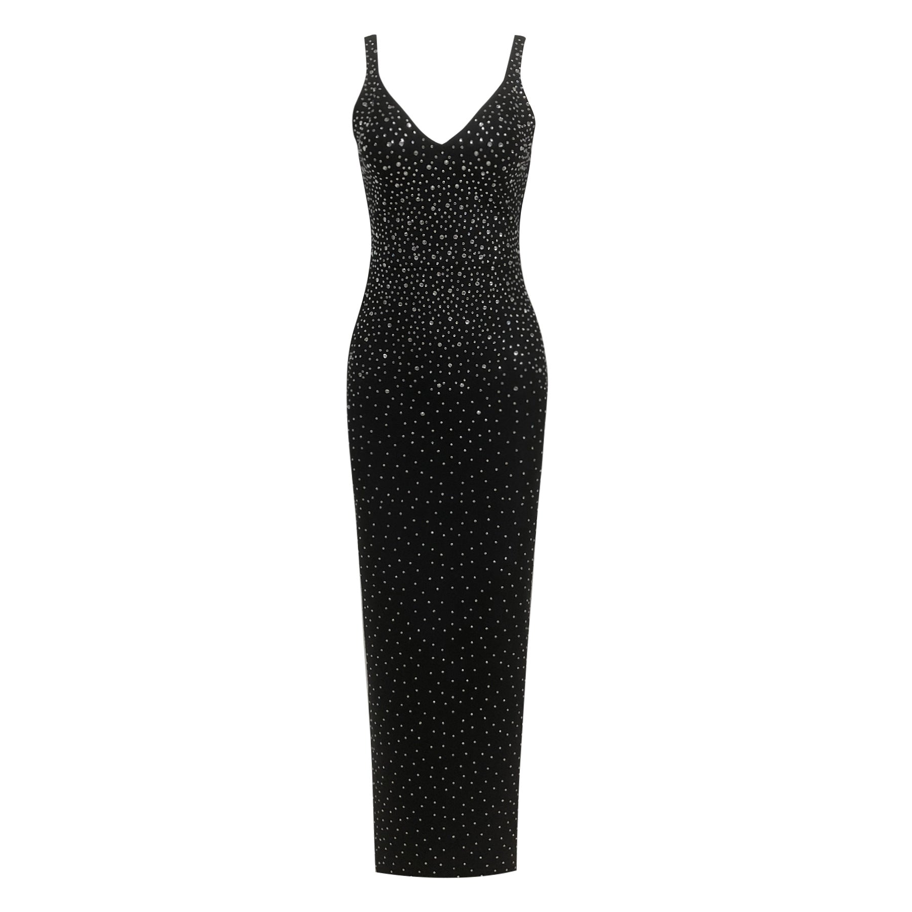 European and American sexy fashion socialite temperament hot diamond suspender backless long dress women's dress