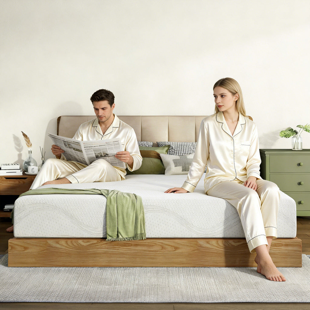 Mattress Memory Foam White Queen 10in Gel Cooling Layers