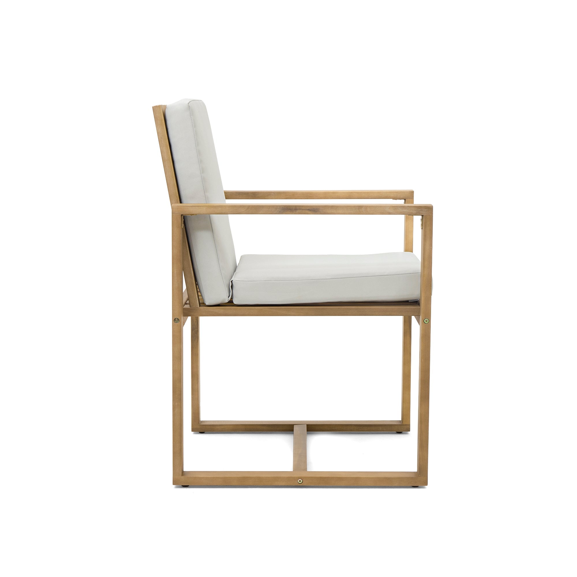 Outdoor Dining Chair Acacia Wood Set of 2
