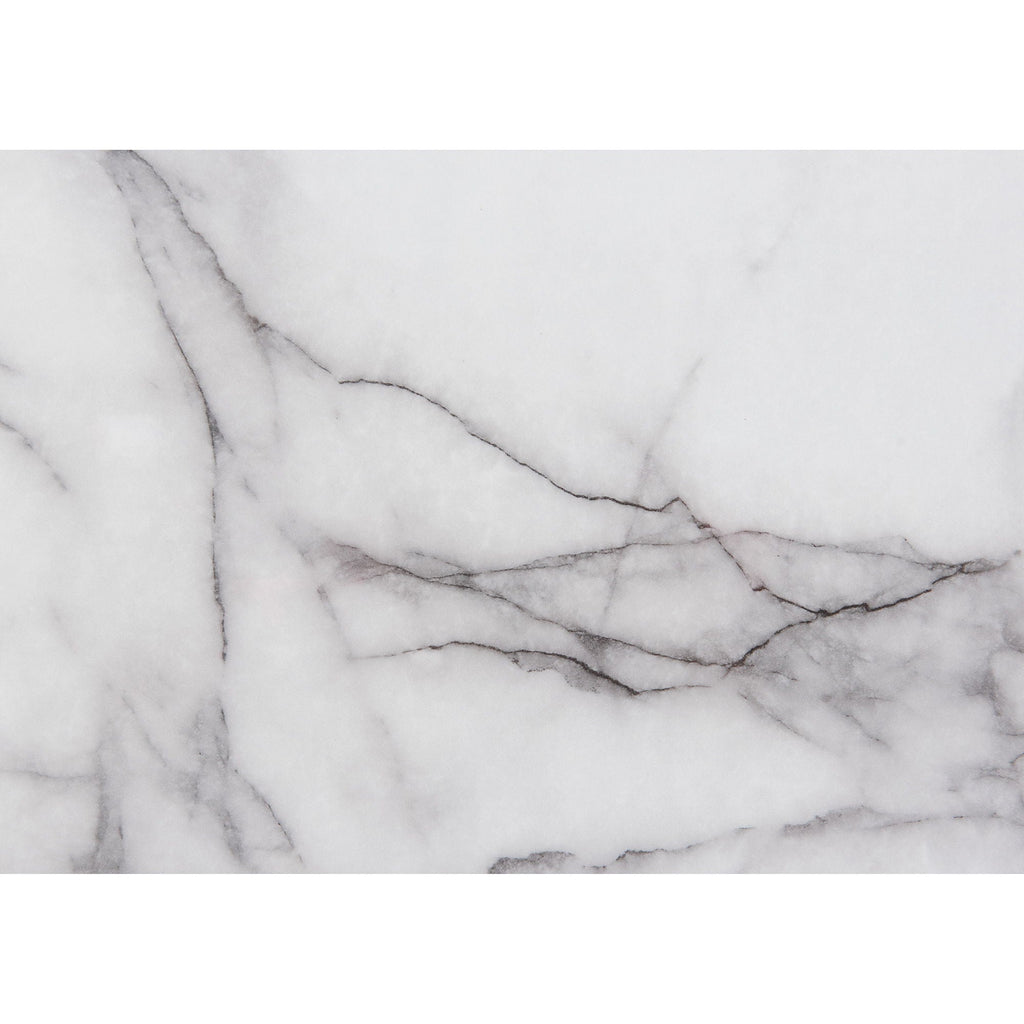 Moon - Marble Nightstand With LED - White