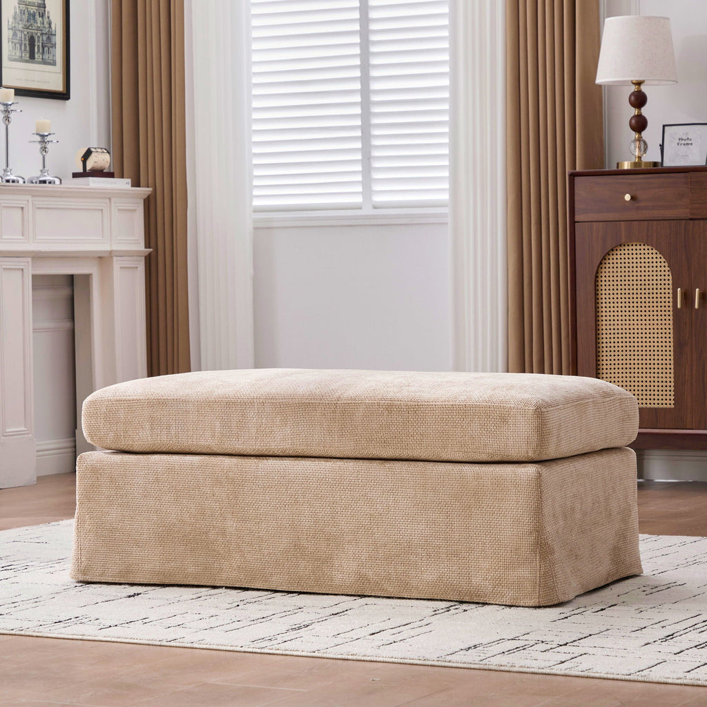Ottoman Foot Stool With Metal Legs