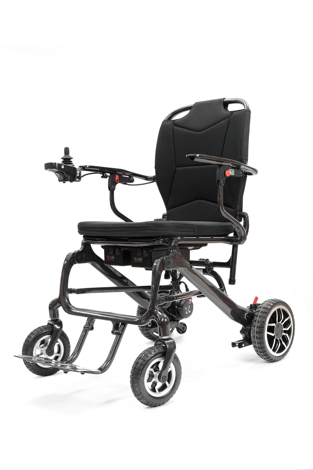 Wheelchair Electric Foldable Carbon Fiber 37 LB 30 Mile Range 38x24x37 In