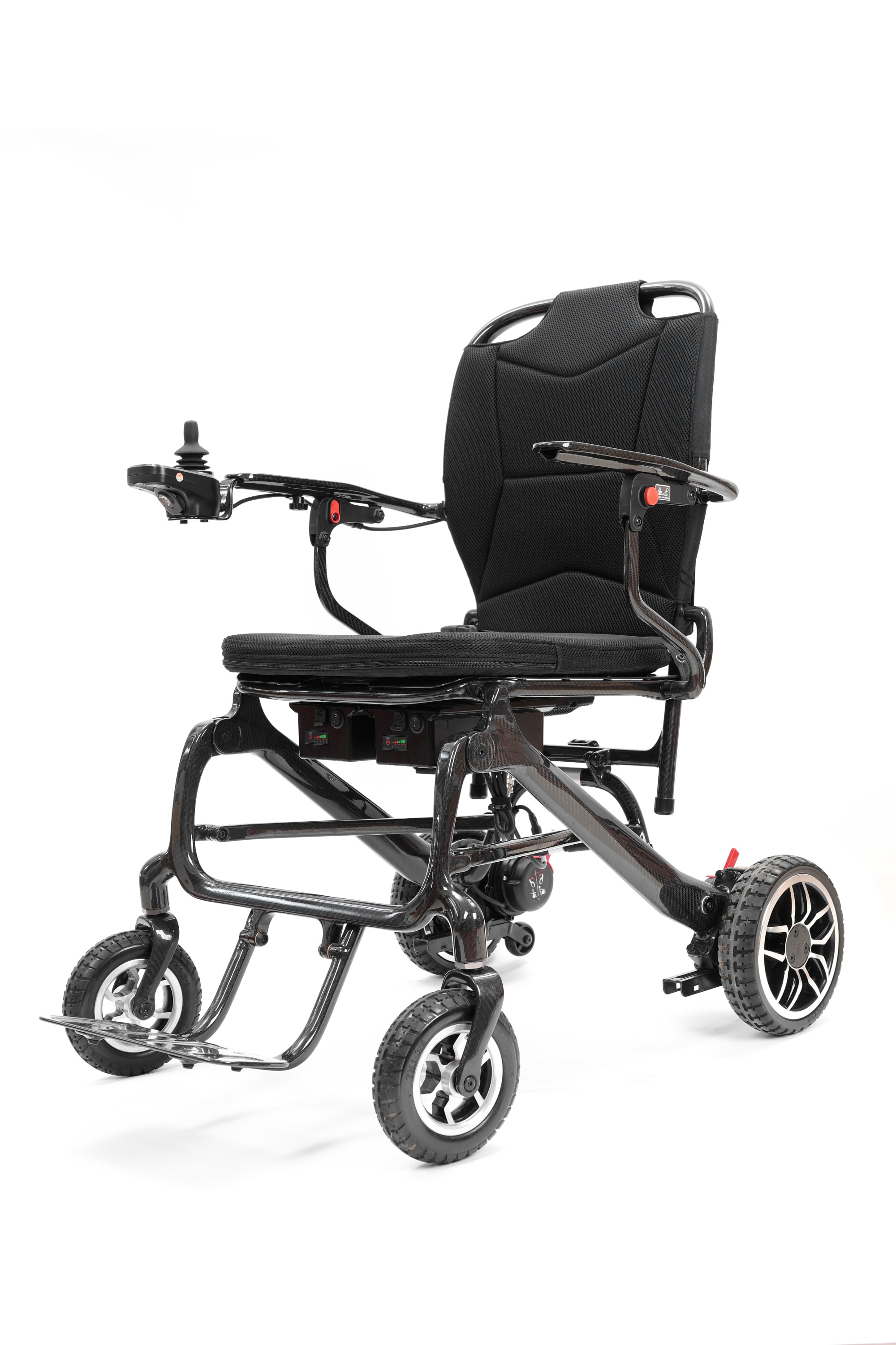 Wheelchair Electric Foldable Carbon Fiber 37 LB 30 Mile Range 38x24x37 In