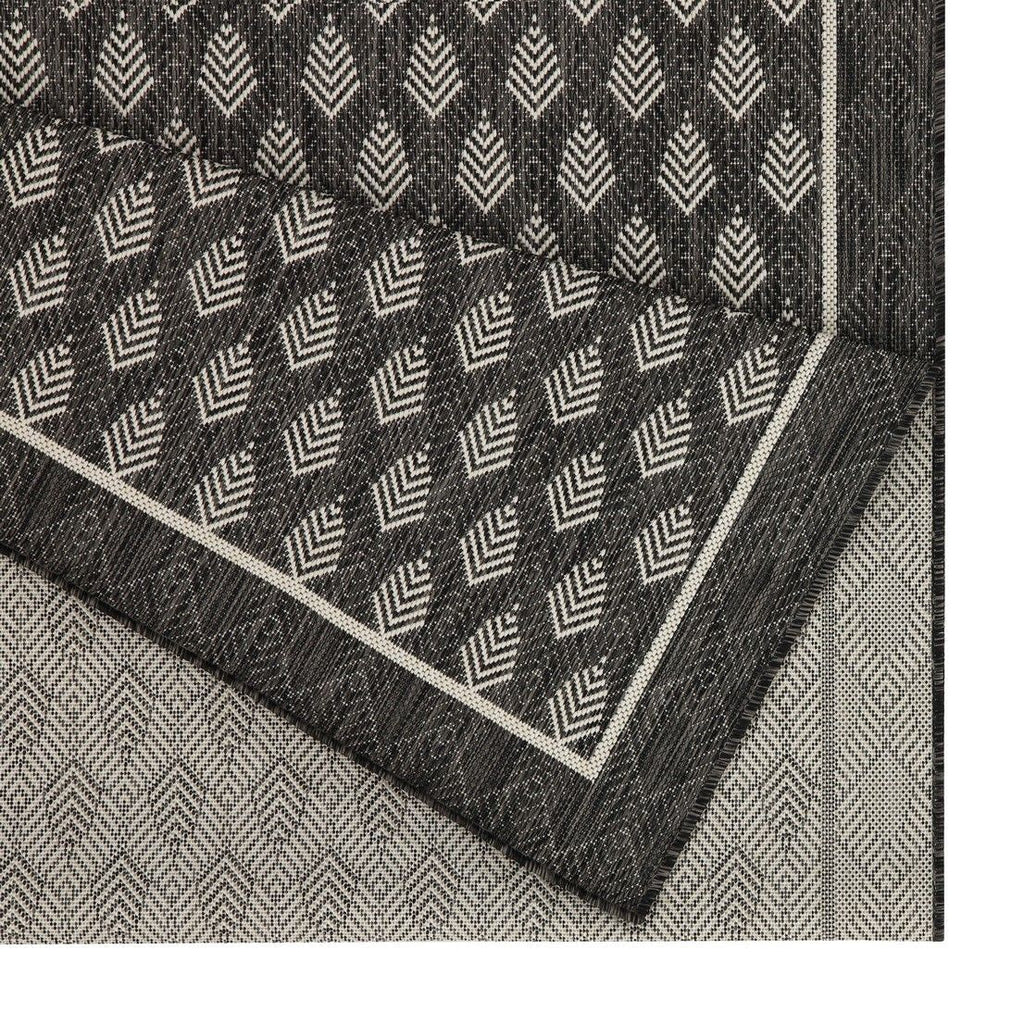 Sunshine - 5'3" X 7'3" Indoor, Outdoor Polypropylene Area Rug - Anthracite