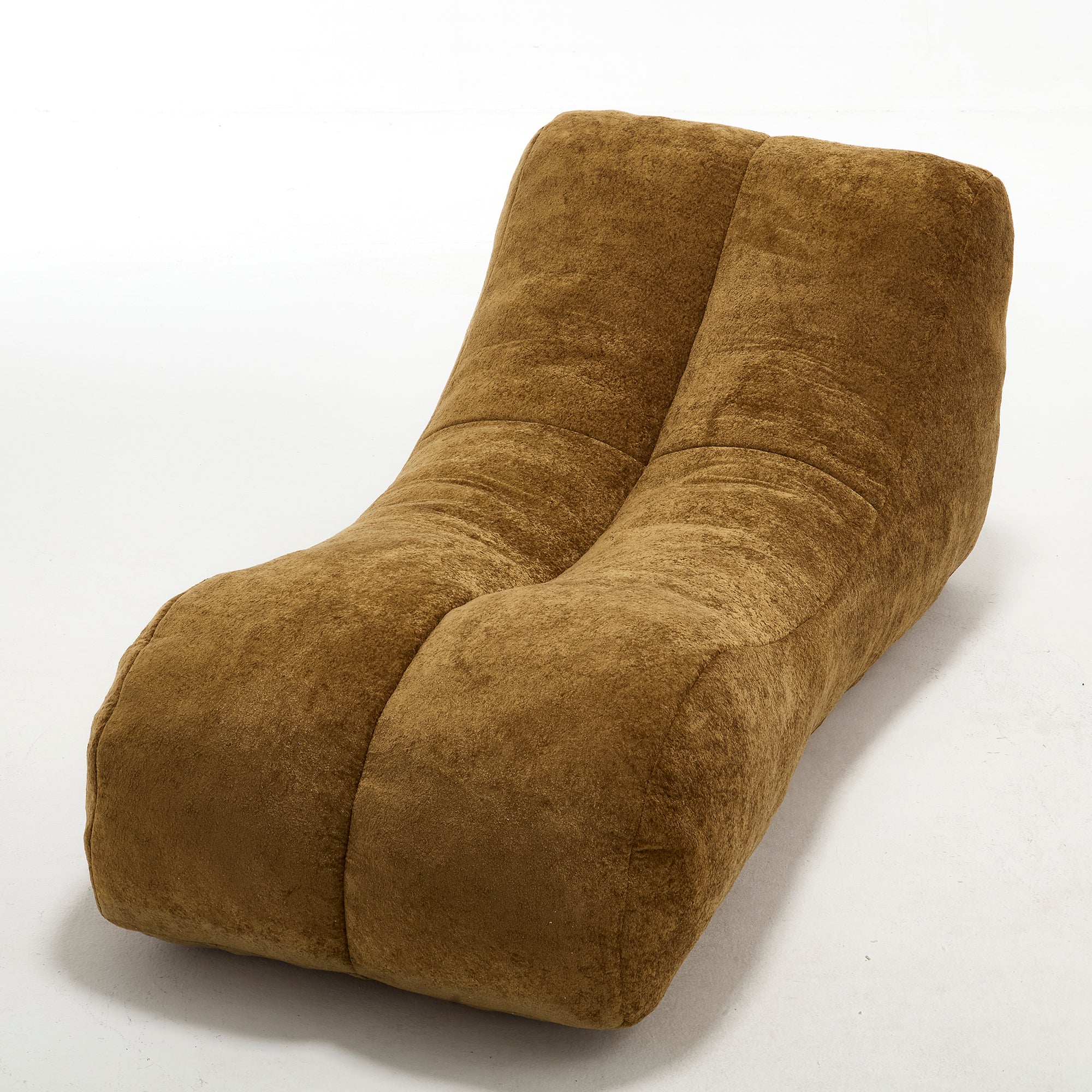 Bean Bag Sofa Chair Polyester Brown Foam Adult 59x30x23.6 In