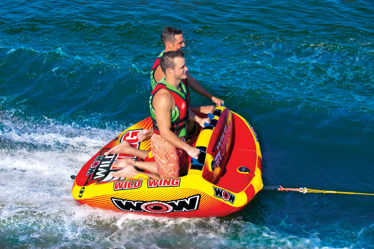 WOW Sports Wild Wing 2 Person Towable Water Tube For Pool and Lake (18-1120)