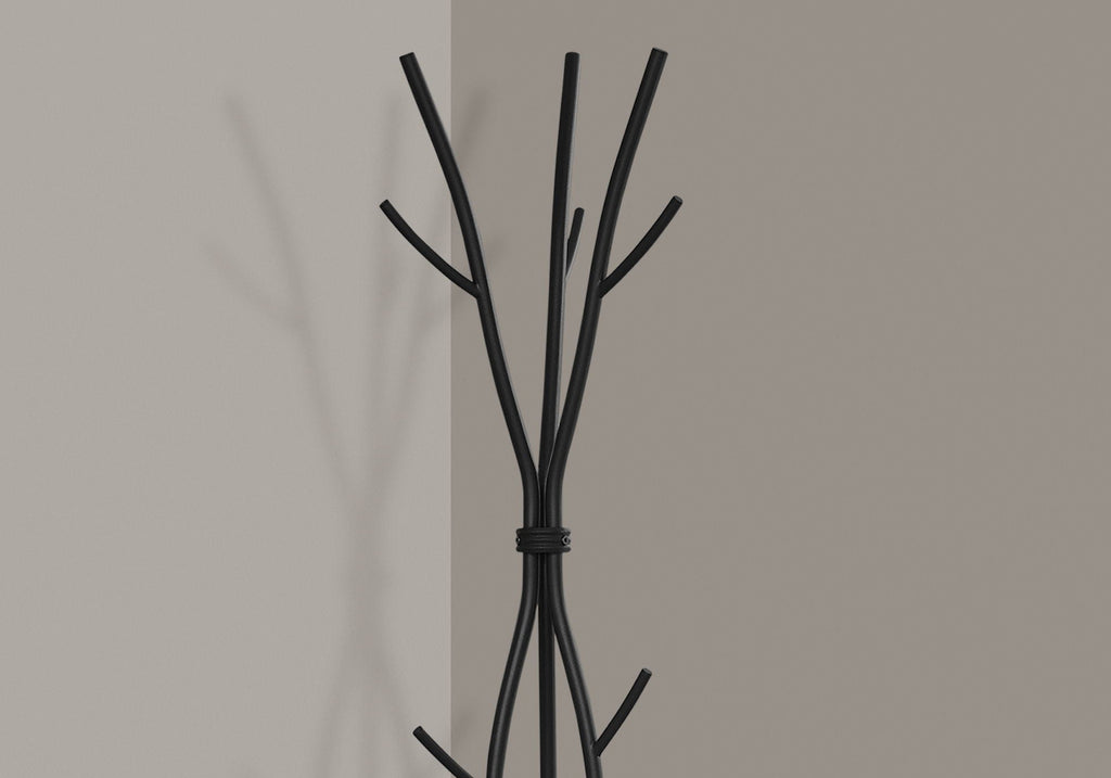 Coat Rack, Hall Tree, Free Standing, 11 Hooks, Entryway, Contemporary & Modern