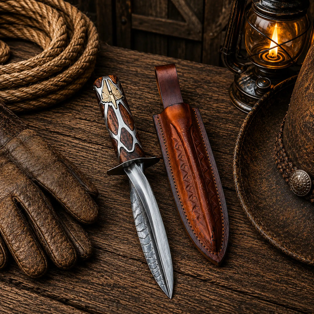 Subtle Knife Replica Wood Handle with Brass & Silver Details